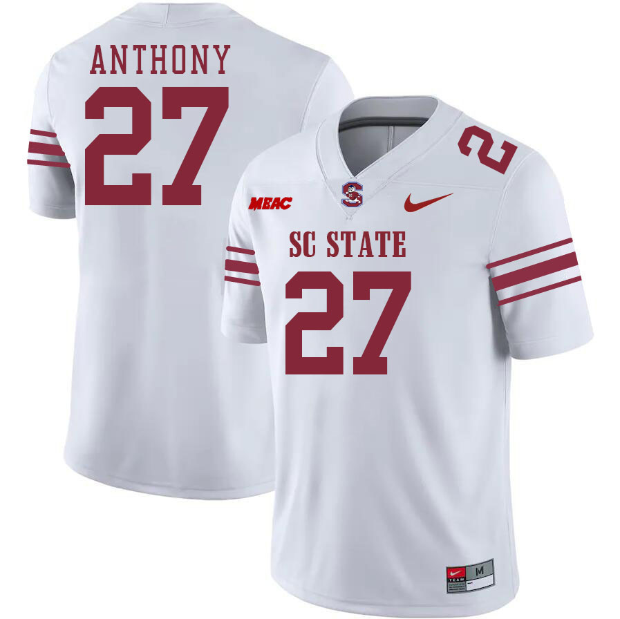 Men-Youth #27 Donte Anthony South Carolina State Bulldogs 2023 College Football Jerseys Stitched-Whi